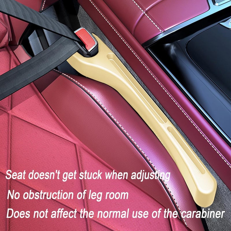 LevChall 2PCS Car Seat Gap Filler，Gap Stopper Fill Gap Between Seat and Console，Built-in Recessed Storage Organizer，Universal for Most Cars Trucks SUVs to Stop Things from Dropping（Beige） - Image 5